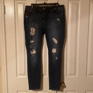 Just Blue lace patch skinny jean